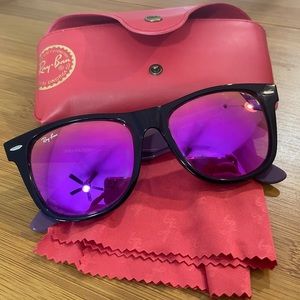 Ray-Ban pink gradient flash wayfarer sunglasses